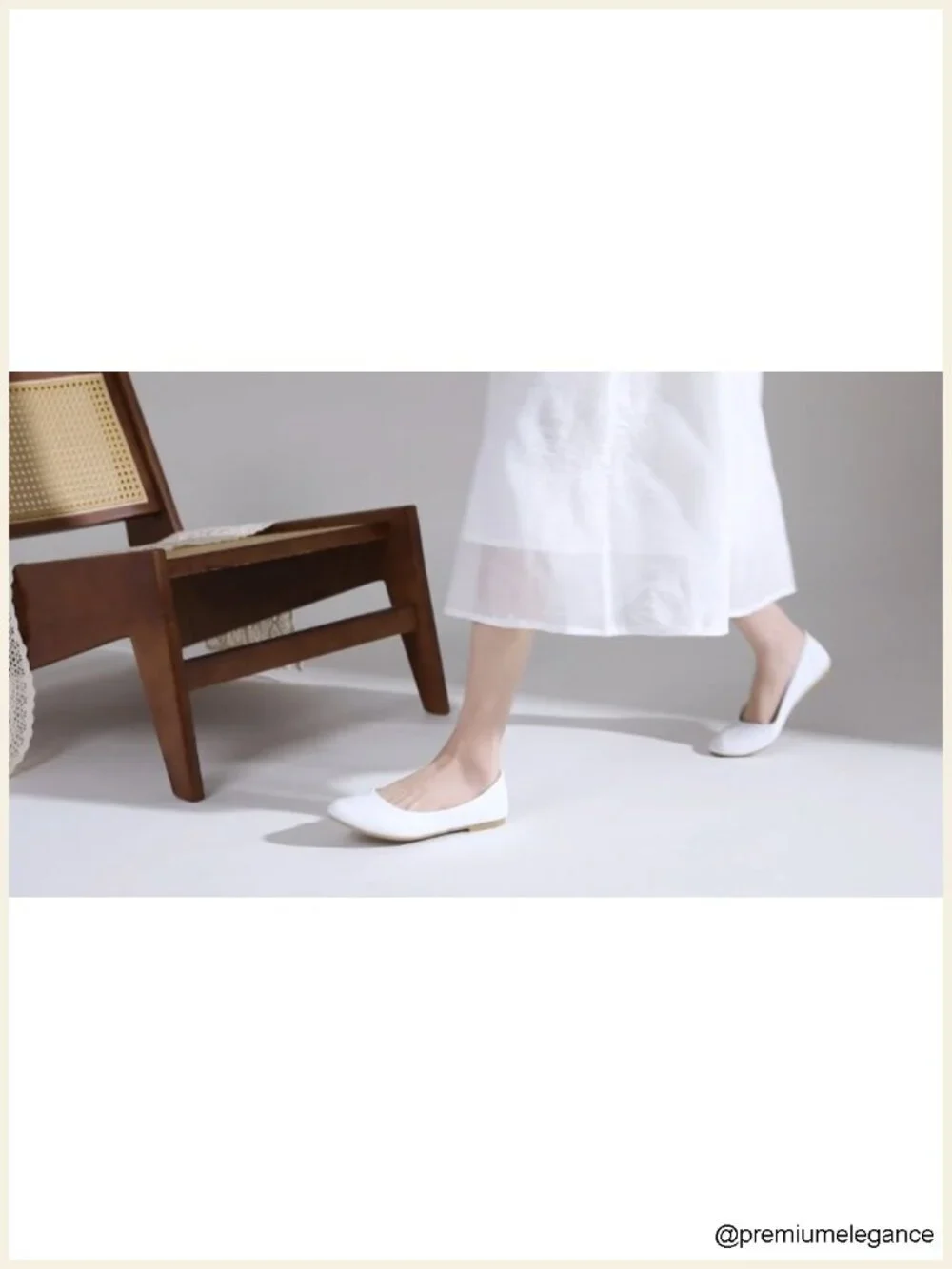 PU Leather Ballet Flats Memory Foam Insole Slip On Dress Shoes for Women